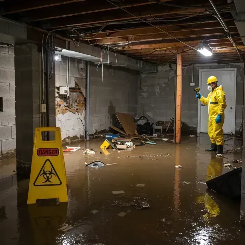 Flooded Basement Electrical Hazard in Charlotte County, FL Property